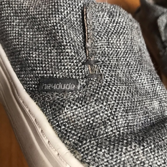 Hey Dude Peyton shoes sneakers linen grey black gray Eu 40 US womens size 9 - Picture 3 of 13